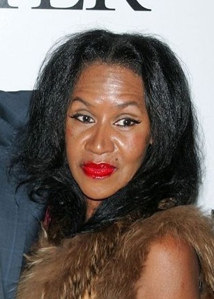 Shirley Gooding posing for a photo shoot. 